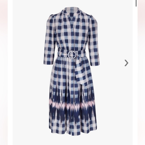 New! Sachin & Babi x Anthropologie Mari Gingham Cotton Midi Dress💙sz 2, 6 & 10 - Picture 4 of 16